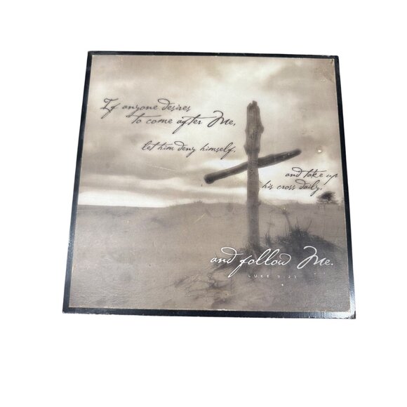 Dicksons Christian Wall Hanging Beige Tones with Cross and Like 9:23 - Picture 1 of 5